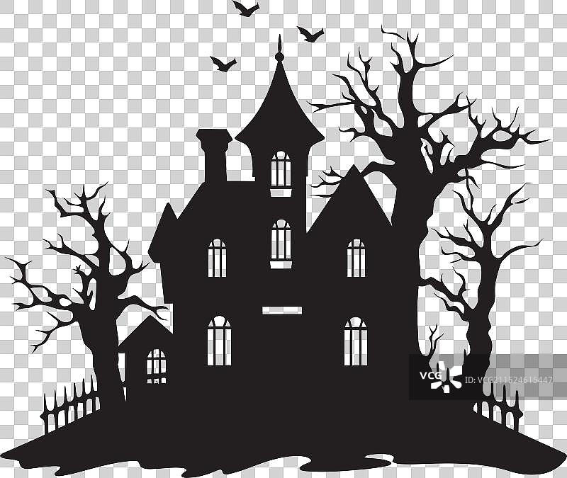 幽灵庄园鬼屋标志图片素材