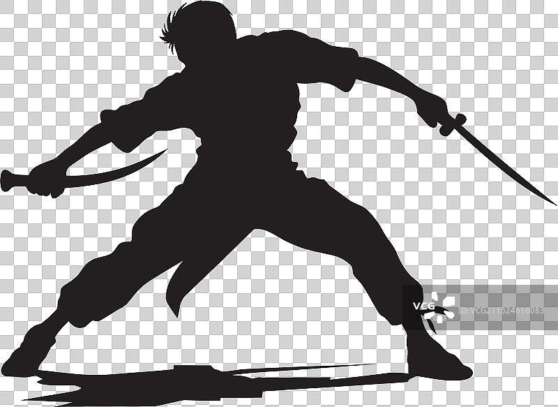 决斗男子黑色标志图片素材