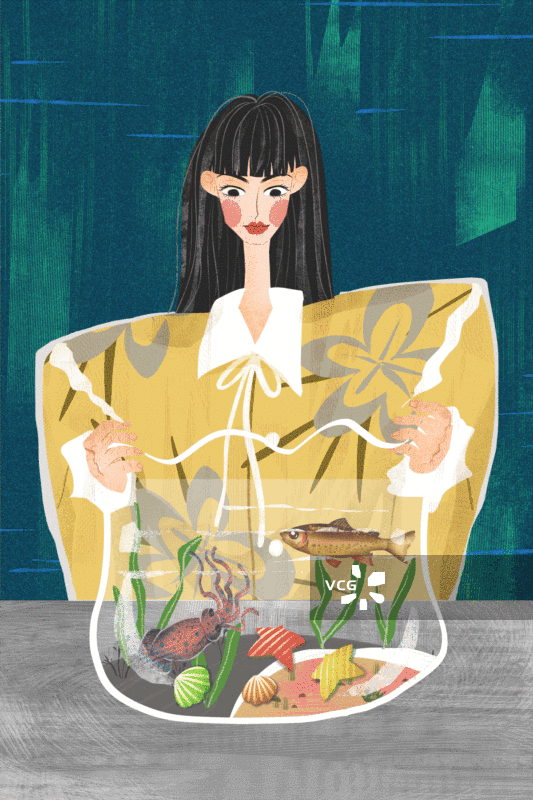 心静水静插画GIF动图图片素材