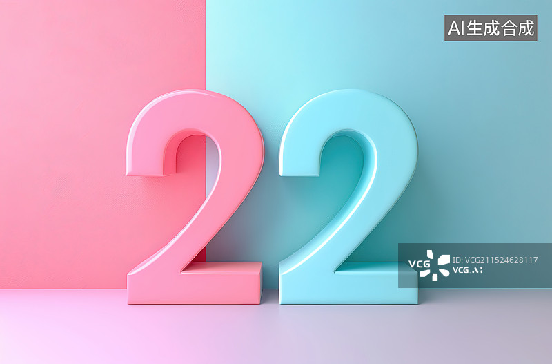 【AI数字艺术】数字2图片素材