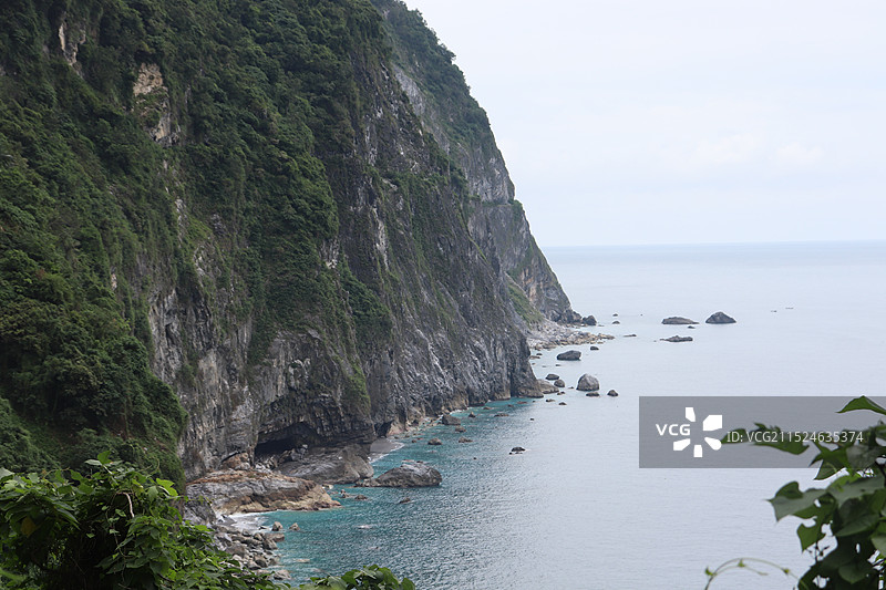 台湾沿海清水断崖景象图片素材