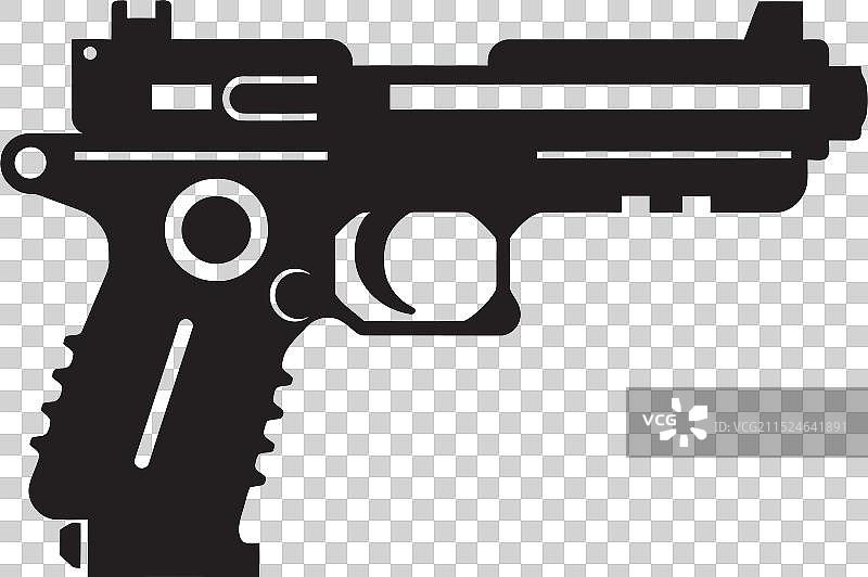 玩具枪武器的微型民兵符号图片素材