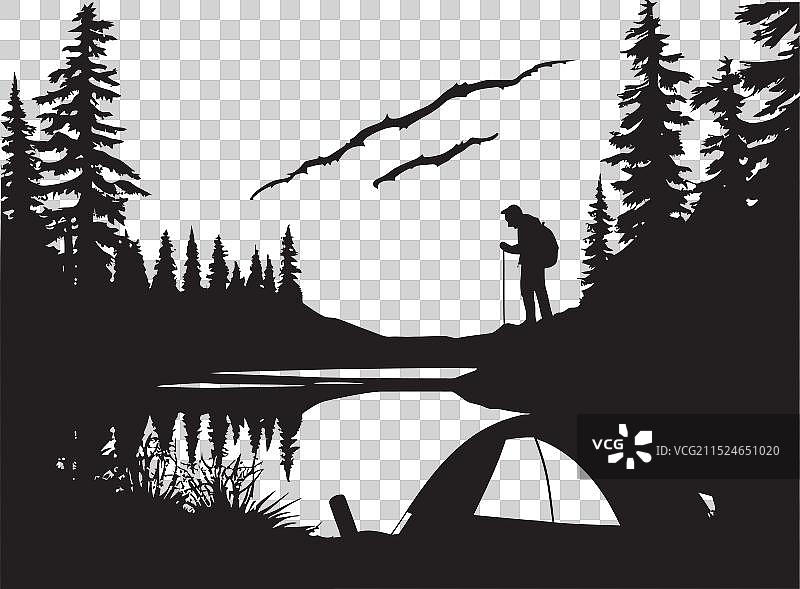 荒野低语黑色Logo设计图片素材