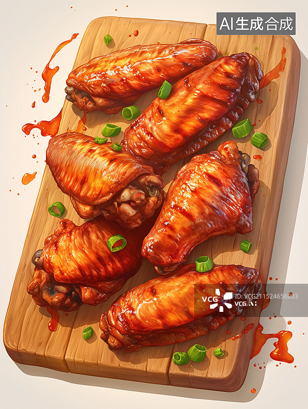【AI数字艺术】烤鸡块图片素材