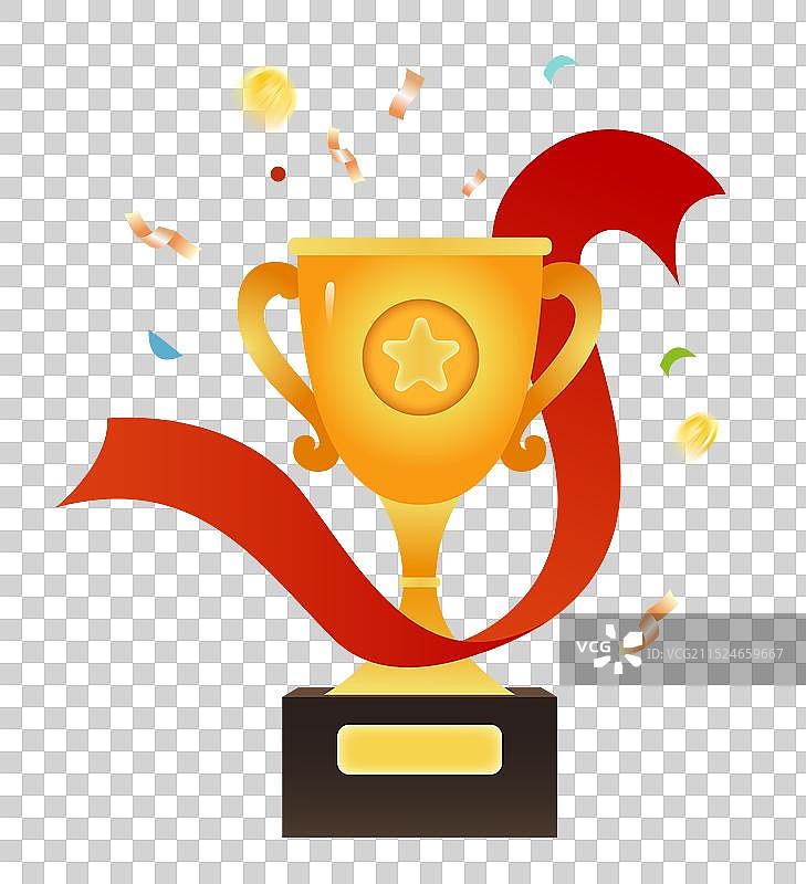 销售促销喜报战报冠军奖杯矢量元素图片素材