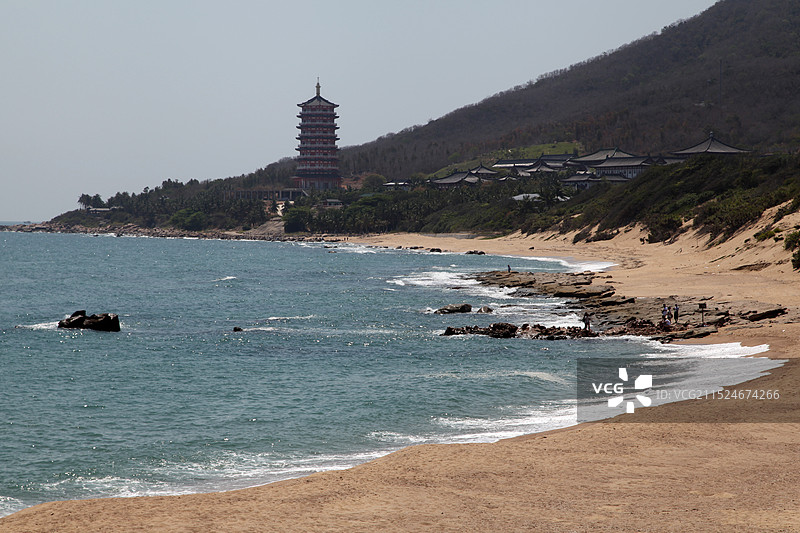 海南三亚南山寺图片素材
