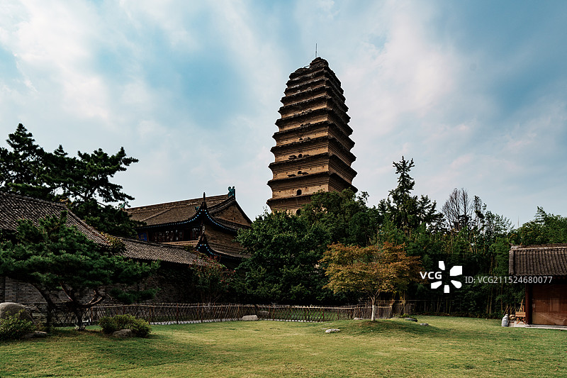 陕西西安荐福寺小雁塔图片素材