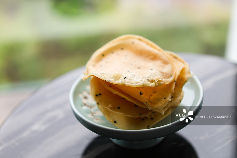 郴州著名小吃瓜片灯盏粑油盏粑制作过程和成品图片素材