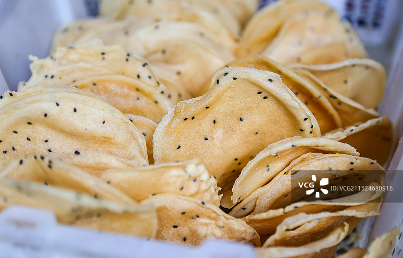 郴州著名小吃瓜片灯盏粑油盏粑制作过程和成品图片素材