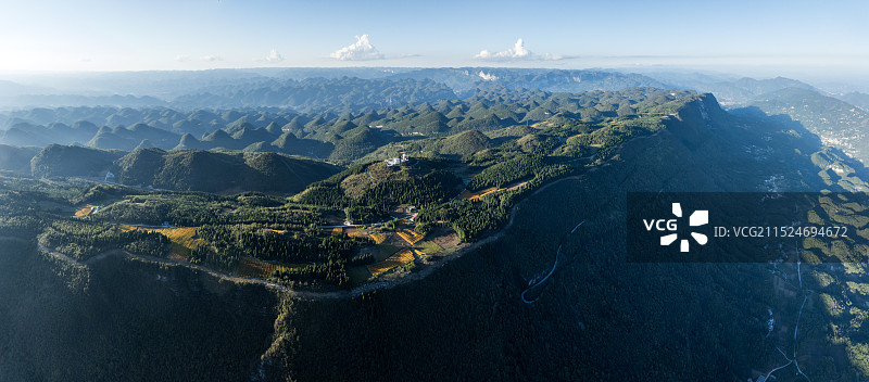 湖北利川团堡乡高山丘陵地带风光图片素材