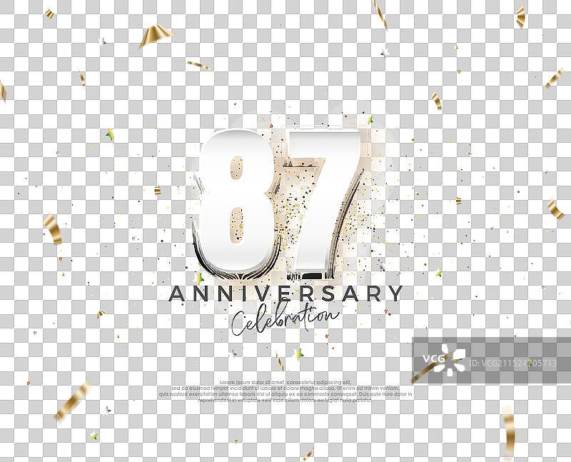 现代87周年庆典设计图片素材