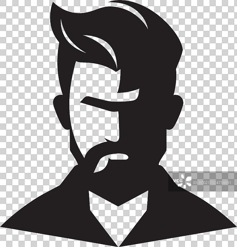 醒目的黑色和白色西装图标图片素材