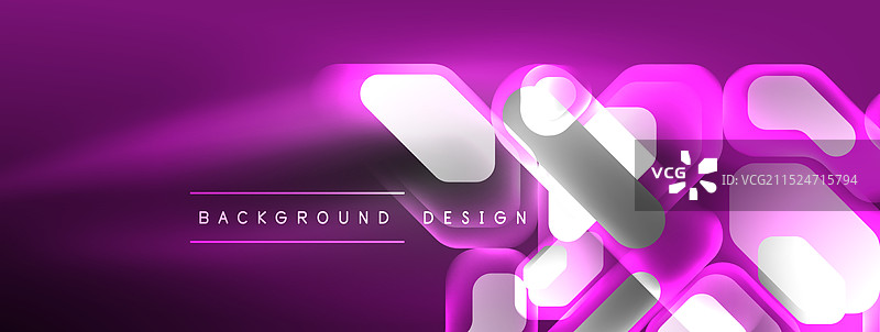 发光的霓虹几何元素抽象图形图片素材