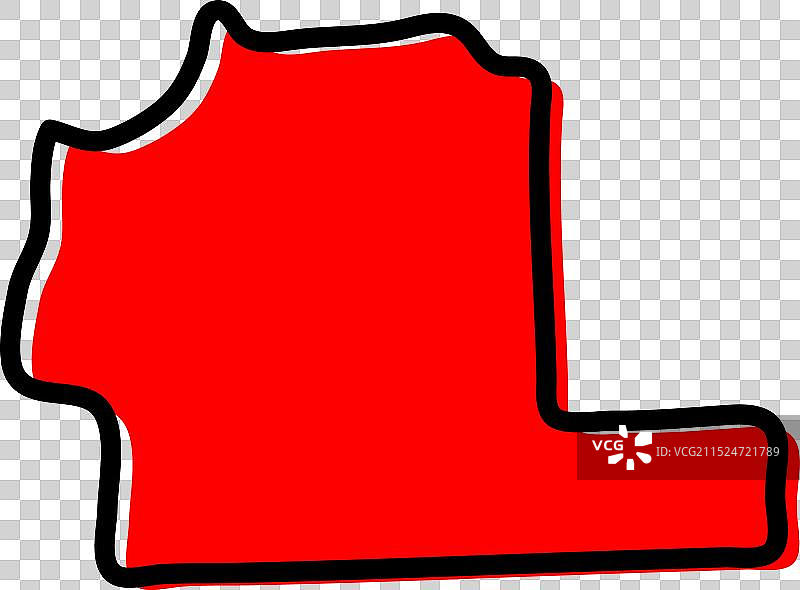 利比亚瓦哈特地区地图图片素材