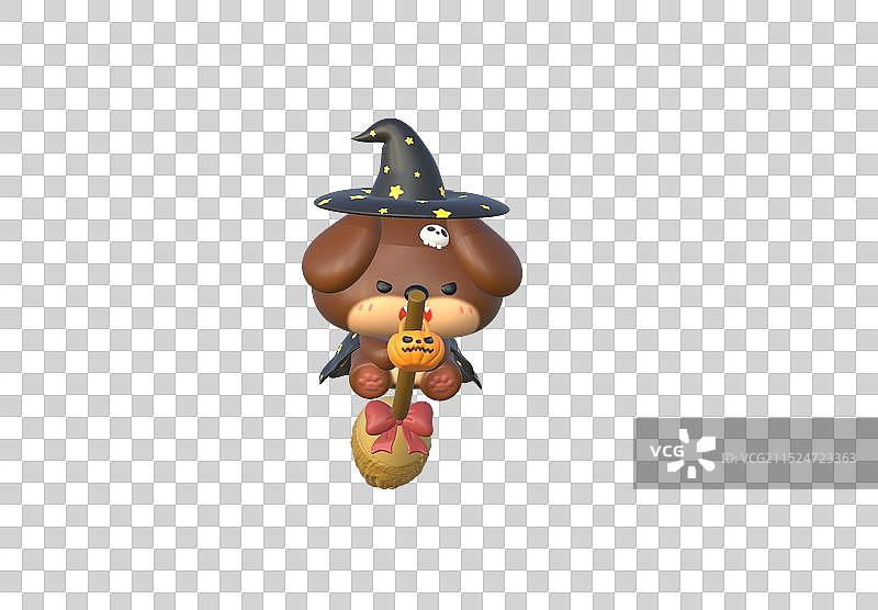 万圣节小狗女巫图片素材