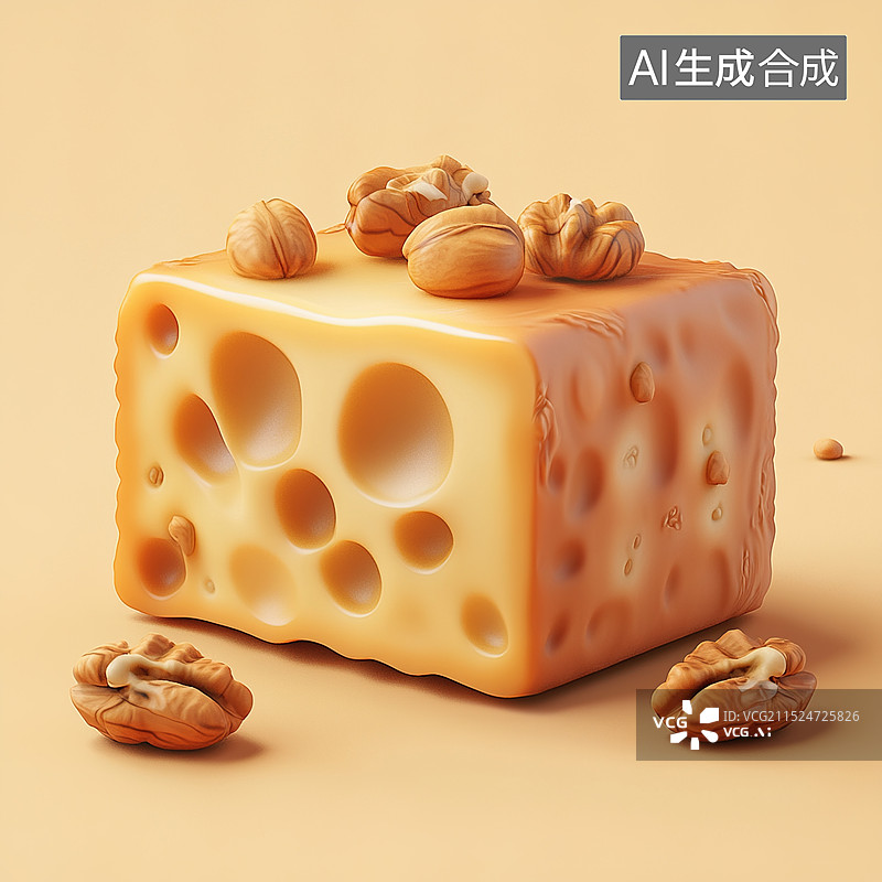 【AI数字艺术】核桃酥图片素材