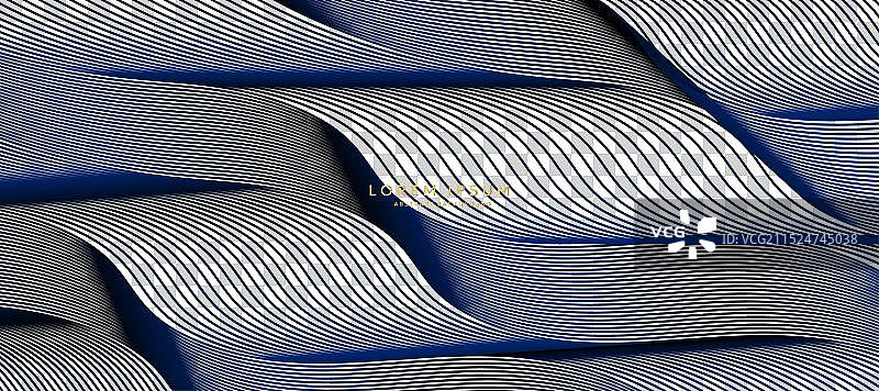 深蓝色线条背景设计图片素材