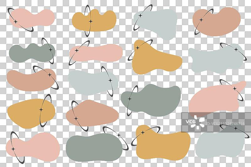 不规则有机Y2K抽象图形图片素材