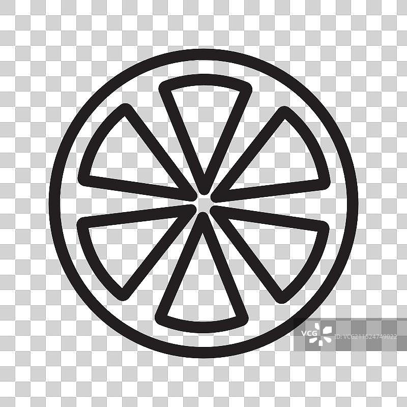 柠檬、青柠、橙子、橘子切片图标图片素材