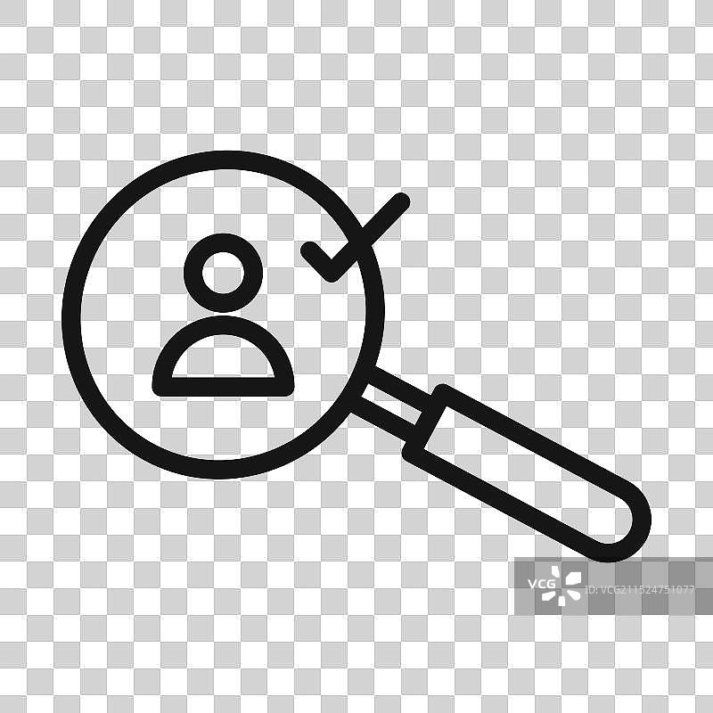 招聘图标黑线艺术标志图片素材