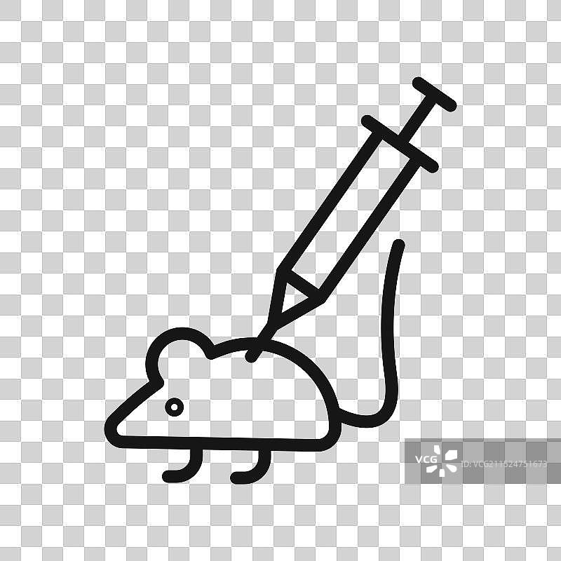 实验鼠实验黑线艺术标志图片素材
