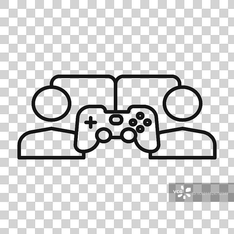 多游戏玩家图标黑线艺术标志图片素材