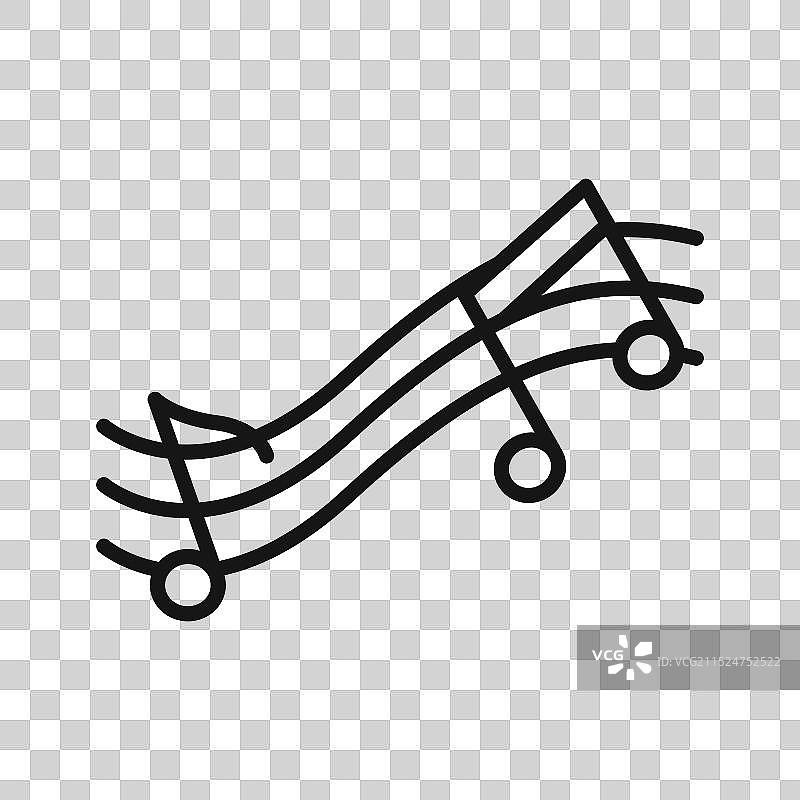 黑色线条音乐图标Logo图片素材