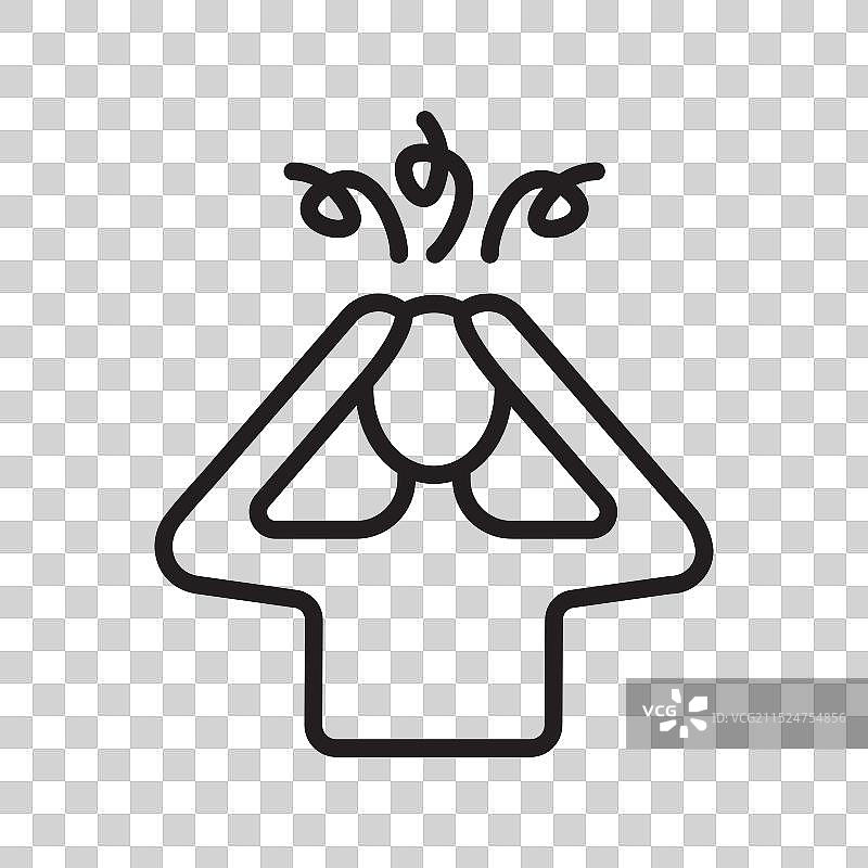 压力图标黑色线条艺术标志图片素材