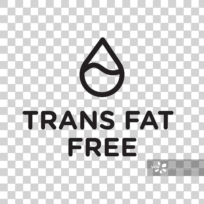 无反式脂肪黑色线条艺术标志图片素材