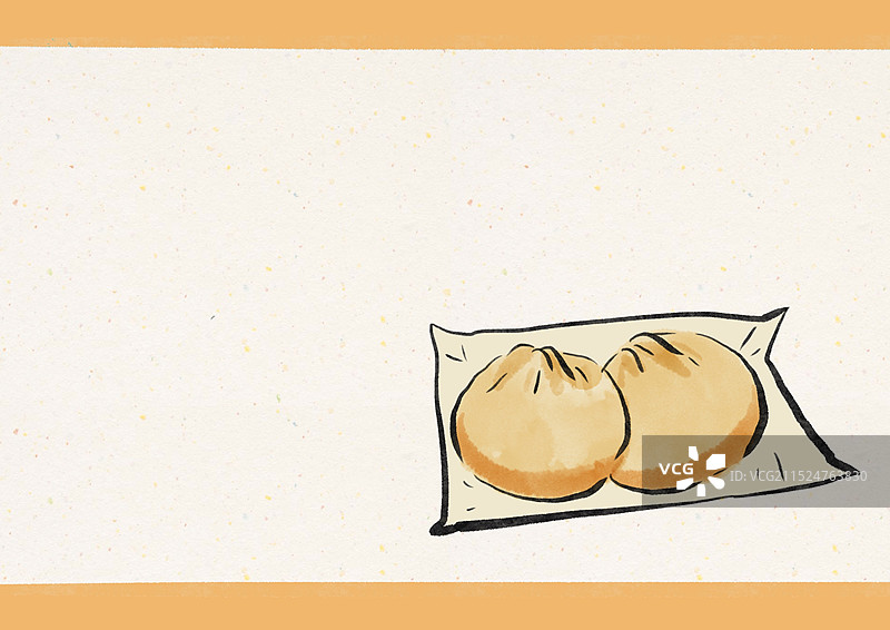 国潮风莆田美食插画-煎包图片素材