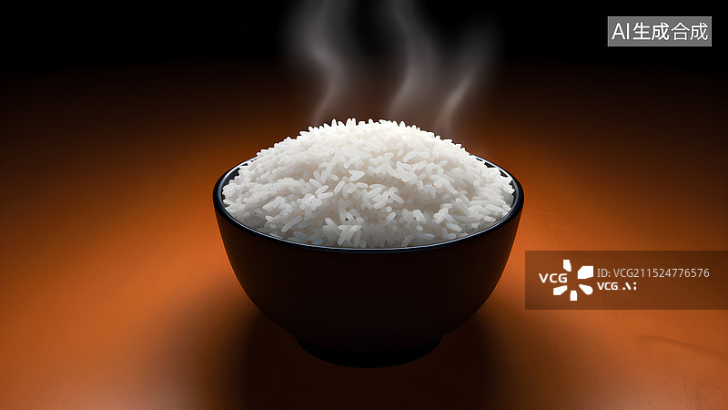 【AI数字艺术】一碗大米和水稻图片素材