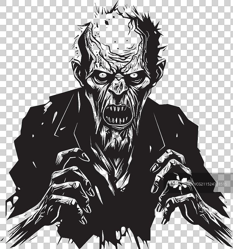 僵尸顶点黑色Logo设计图片素材