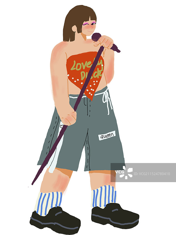 rock女孩图片素材