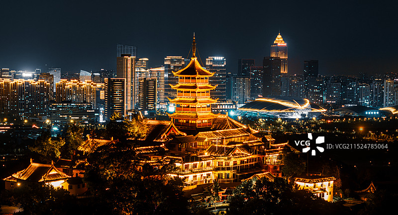 南通狼山夜景图片素材