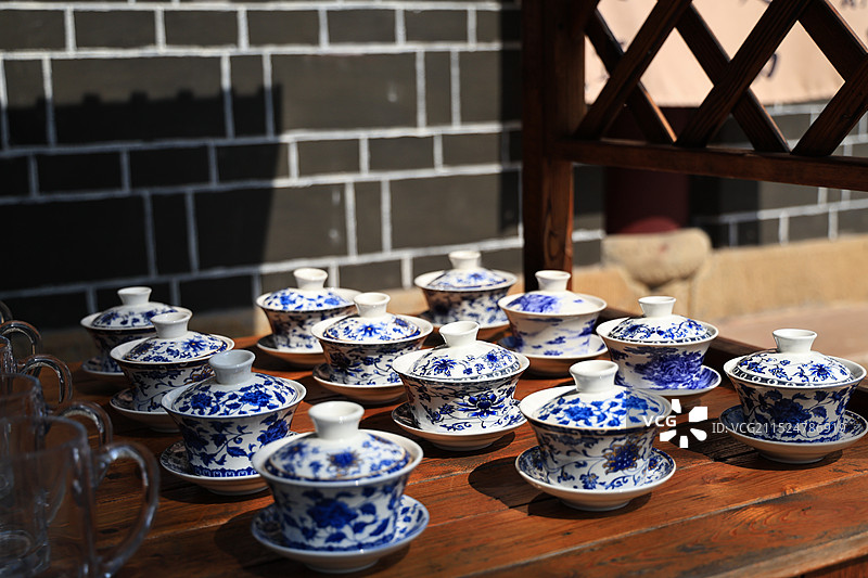 成都茶馆 盖碗茶图片素材