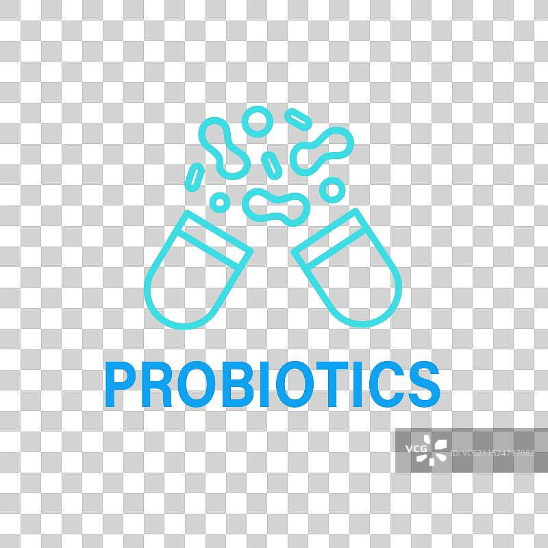 益生菌标志徽章设计轮廓图标图片素材