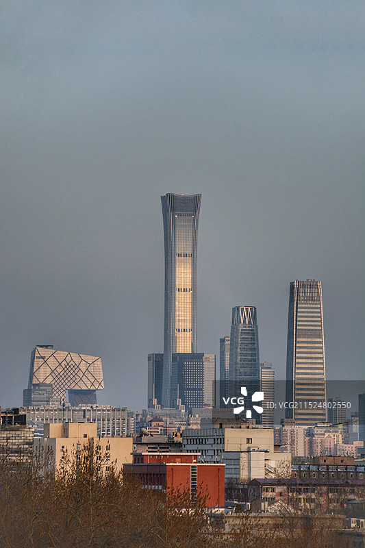 北京国贸CBD大楼远眺图片素材