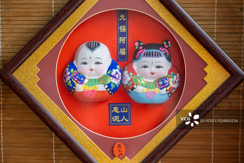 江苏省无锡市惠山古镇工艺品惠山泥人静物摄影图片素材