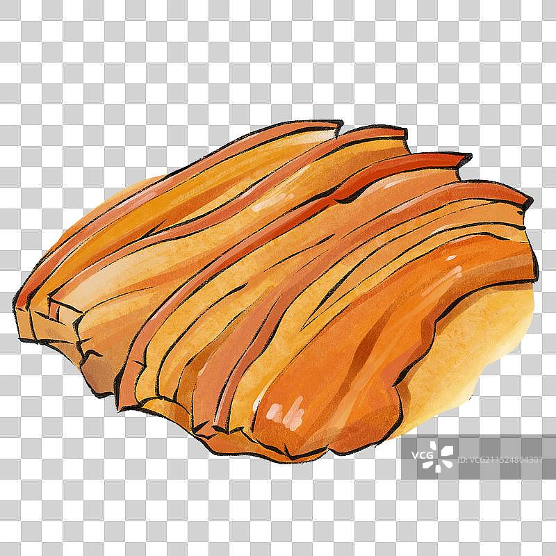 把子肉-山东省特色美食土特产小吃插画元素图片素材