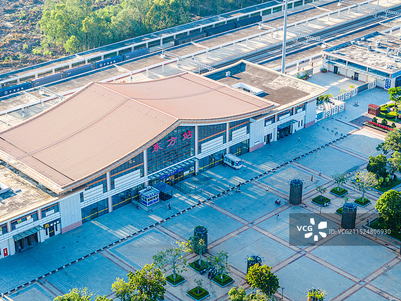 海南省东方市东方高铁火车站航拍图片素材