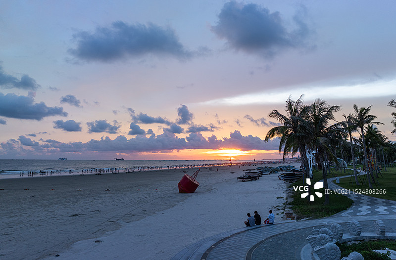广西北海的夏日傍晚风光图片素材