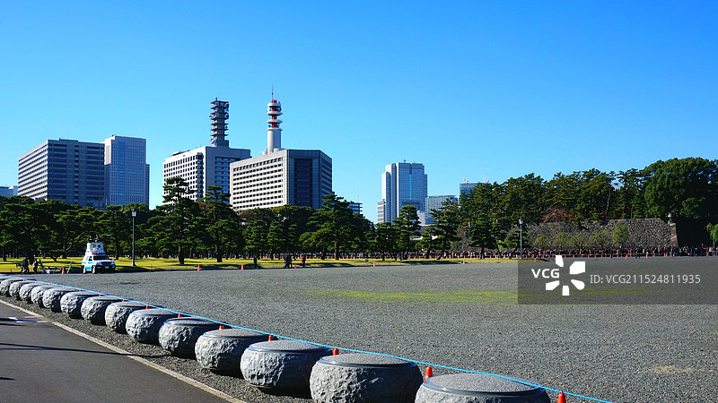 日本东京，皇居的樱田门外的日本警视厅图片素材