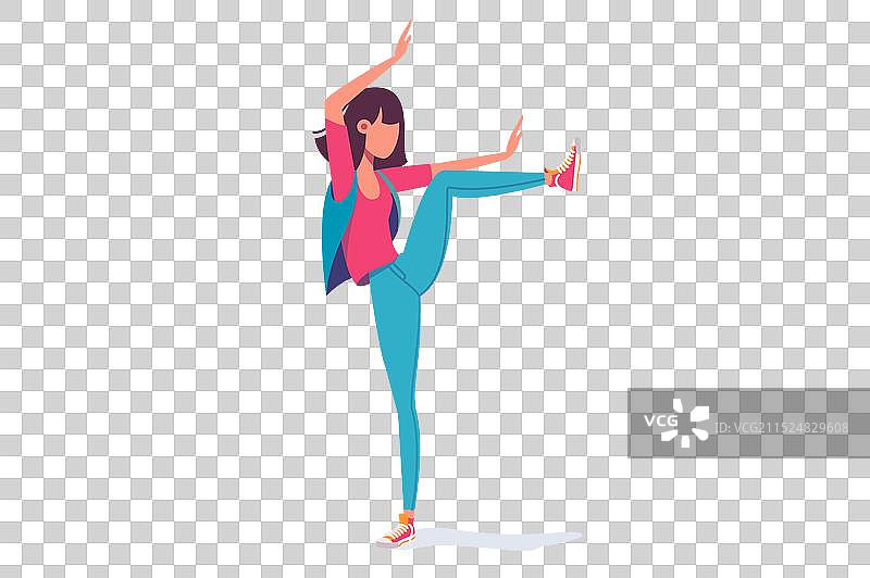 姿势活跃的女人图片素材
