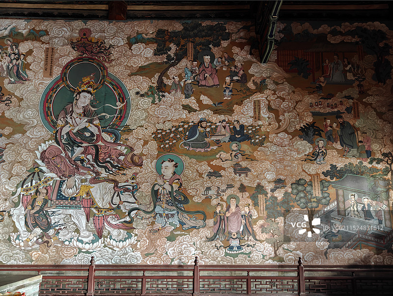 华严寺普光明殿央美壁画图片素材