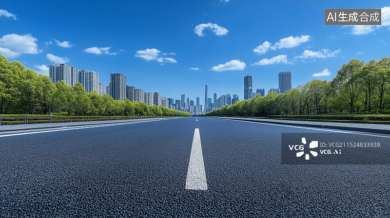 【AI数字艺术】城市柏油路面汽车广告背景图图片素材