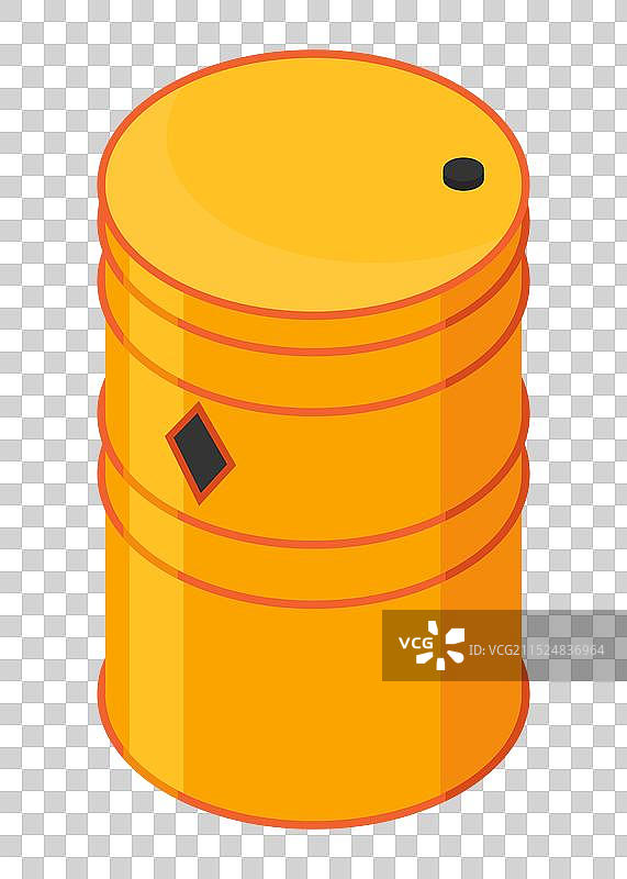 2.5D黄色工业桶图片素材