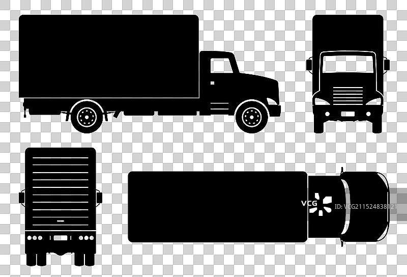 货车轮廓侧面图片素材