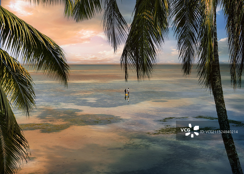 朝霞— 马达加斯加圣玛丽岛图片素材