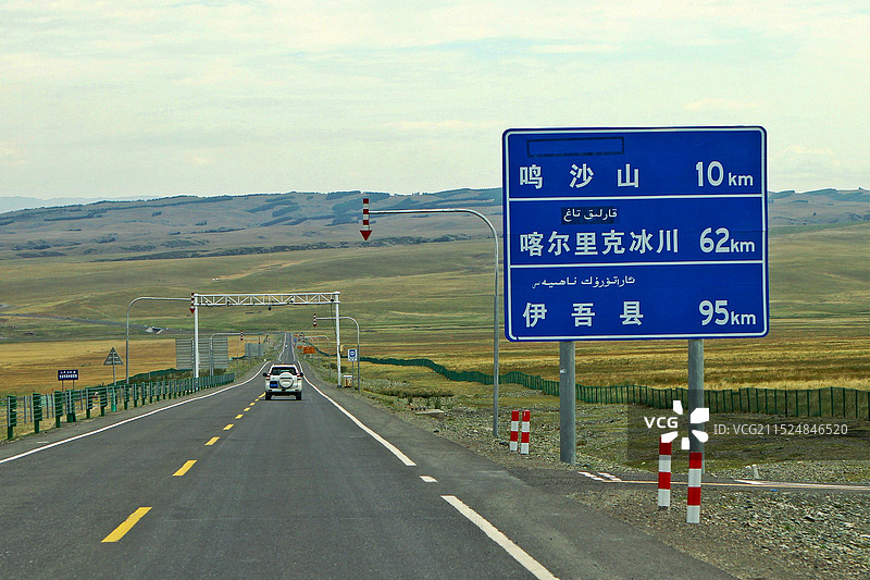 自驾途中的路标图片素材