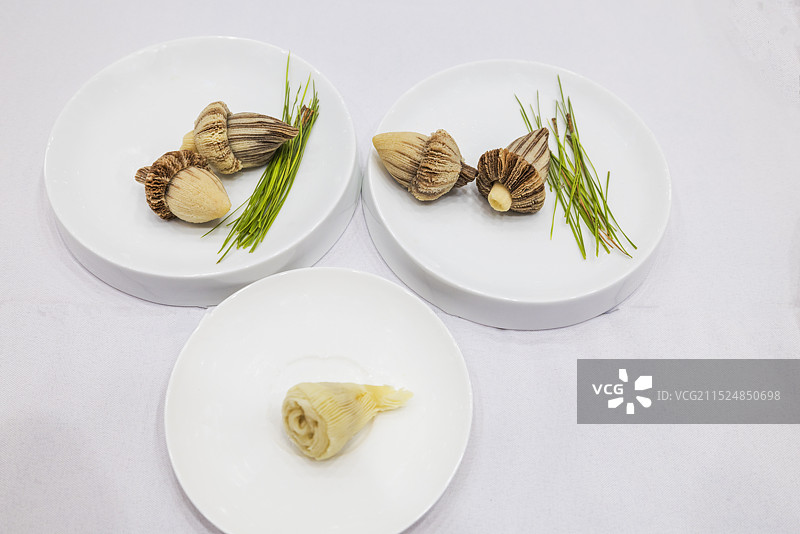 烹饪技能赛上制作的红案白案作品图片素材